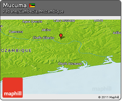 Physical Panoramic Map of Mucuma