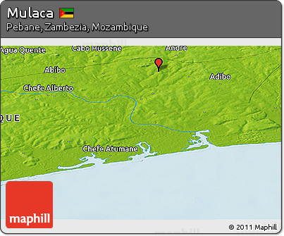 Physical Panoramic Map of Mulaca