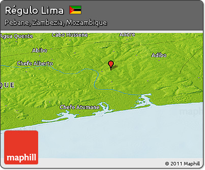 Physical Panoramic Map of Régulo Lima