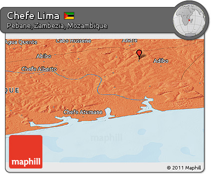 Political Panoramic Map of Chefe Lima