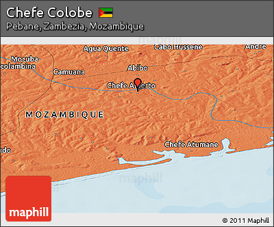 Political Panoramic Map of Chefe Colobe