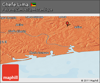 Political Panoramic Map of Chefe Lima