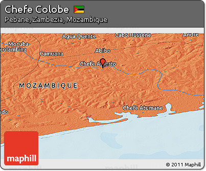 Political Panoramic Map of Chefe Colobe