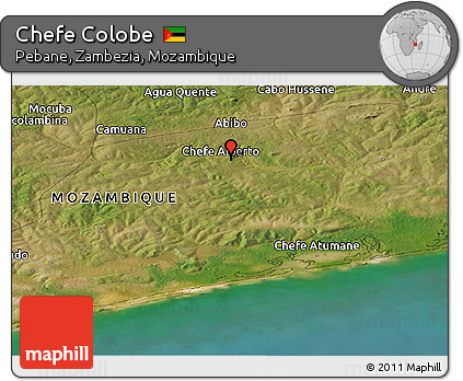 Satellite Panoramic Map of Chefe Colobe