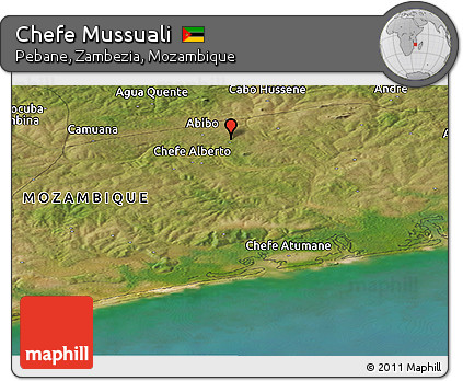 Satellite Panoramic Map of Chefe Mussuali
