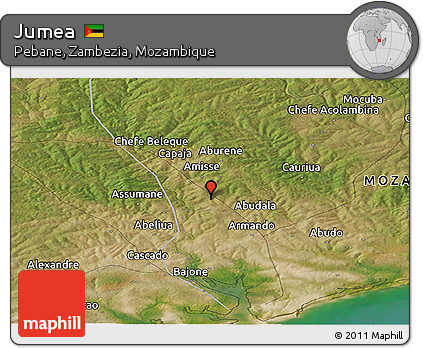 Satellite Panoramic Map of Jumea
