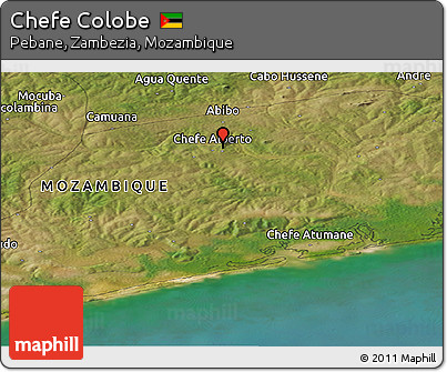 Satellite Panoramic Map of Chefe Colobe