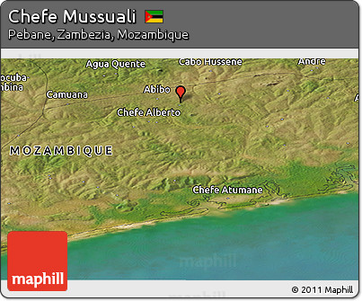 Satellite Panoramic Map of Chefe Mussuali