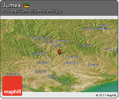 Satellite Panoramic Map of Jumea