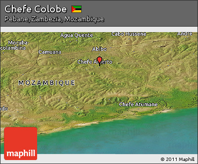 Satellite Panoramic Map of Chefe Colobe