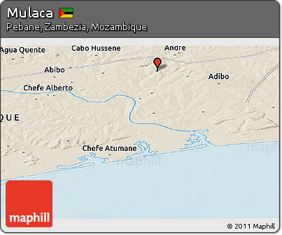 Shaded Relief Panoramic Map of Mulaca