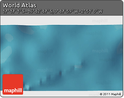 Satellite 3D Map of the Area around 16° 59' 54" S, 3° 19' 30" W