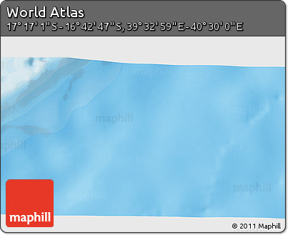 Political 3D Map of the Area around 16° 59' 54" S, 40° 1' 29" E