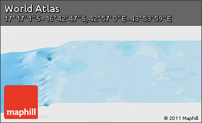 Political Panoramic Map of the Area around 16° 59' 54" S, 43° 25' 29" E