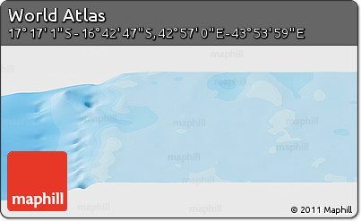 Political Panoramic Map of the Area around 16° 59' 54" S, 43° 25' 29" E