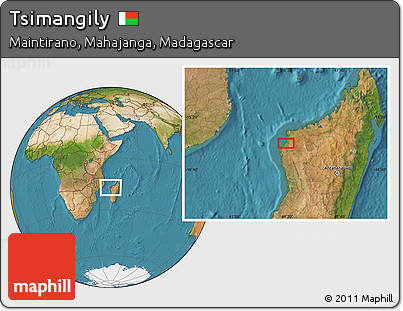 Satellite Location Map of Tsimangily