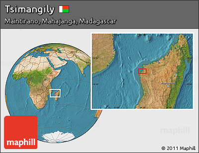 Satellite Location Map of Tsimangily