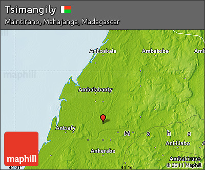Physical Map of Tsimangily