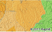 Political Map of the area around 16° 59' 54" S, 47° 31' 29" W
