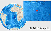Shaded Relief Location Map of the area around 16° 59' 54" S, 4° 10' 30" W