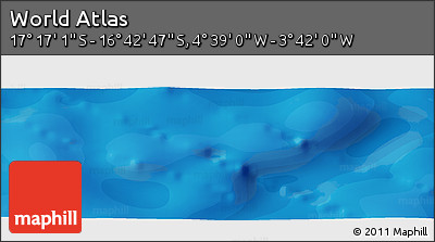 Political Panoramic Map of the Area around 16° 59' 54" S, 4° 10' 30" W