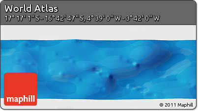 Political Panoramic Map of the Area around 16° 59' 54" S, 4° 10' 30" W