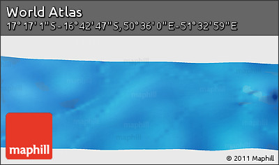 Physical Panoramic Map of the Area around 16° 59' 54" S, 51° 4' 30" E
