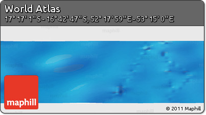 Physical Panoramic Map of the Area around 16° 59' 54" S, 52° 46' 29" E