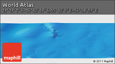 Physical Panoramic Map of the Area around 16° 59' 54" S, 56° 10' 29" E