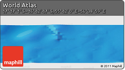 Physical Panoramic Map of the Area around 16° 59' 54" S, 56° 10' 29" E