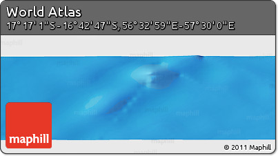 Physical Panoramic Map of the Area around 16° 59' 54" S, 57° 1' 29" E