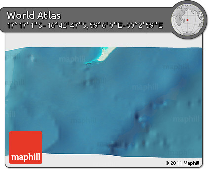Satellite 3D Map of the Area around 16° 59' 54" S, 59° 34' 30" E