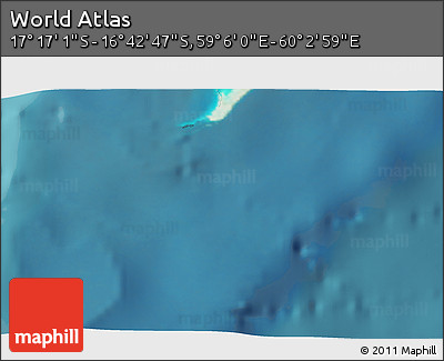 Satellite 3D Map of the Area around 16° 59' 54" S, 59° 34' 30" E