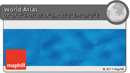 Physical Panoramic Map of the Area around 16° 59' 54" S, 5° 10' 30" E