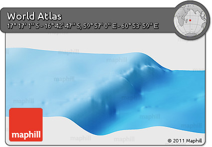 Physical Panoramic Map of the Area around 16° 59' 54" S, 60° 25' 29" E