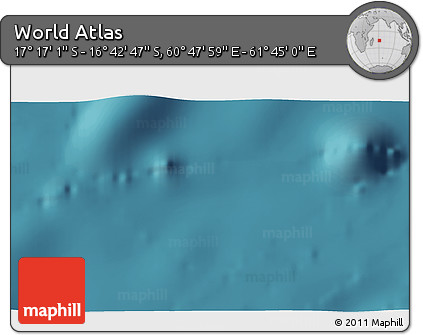 Satellite 3D Map of the Area around 16° 59' 54" S, 61° 16' 29" E