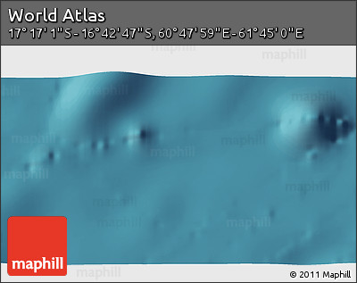 Satellite 3D Map of the Area around 16° 59' 54" S, 61° 16' 29" E