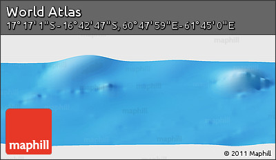 Physical Panoramic Map of the Area around 16° 59' 54" S, 61° 16' 29" E