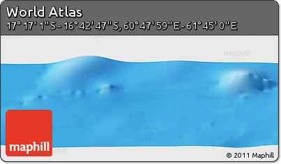 Physical Panoramic Map of the Area around 16° 59' 54" S, 61° 16' 29" E