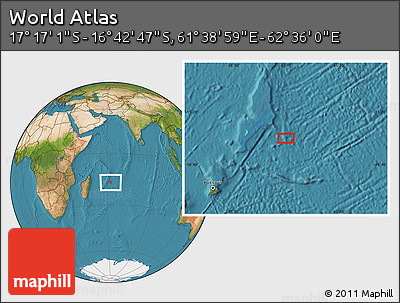 Satellite Location Map of the Area around 16° 59' 54" S, 62° 7' 30" E