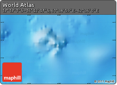 Physical Map of the Area around 16° 59' 54" S, 62° 7' 30" E