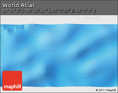 Shaded Relief 3D Map of the Area around 16° 59' 54" S, 65° 31' 30" E