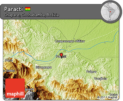 Physical 3D Map of Paracti