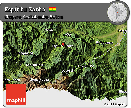 Satellite 3D Map of Espíritu Santo