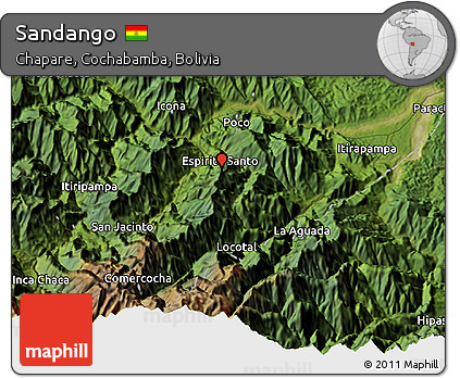 Satellite 3D Map of Sandango
