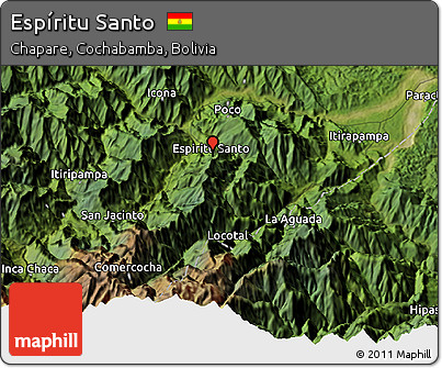 Satellite 3D Map of Espíritu Santo