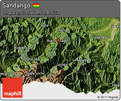 Satellite 3D Map of Sandango
