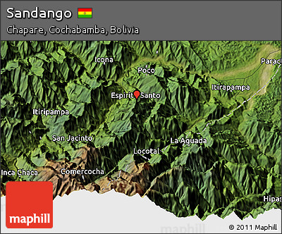 Satellite 3D Map of Sandango