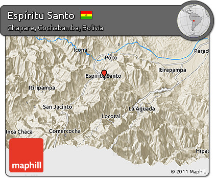 Shaded Relief 3D Map of Espíritu Santo