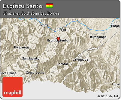 Shaded Relief 3D Map of Espíritu Santo